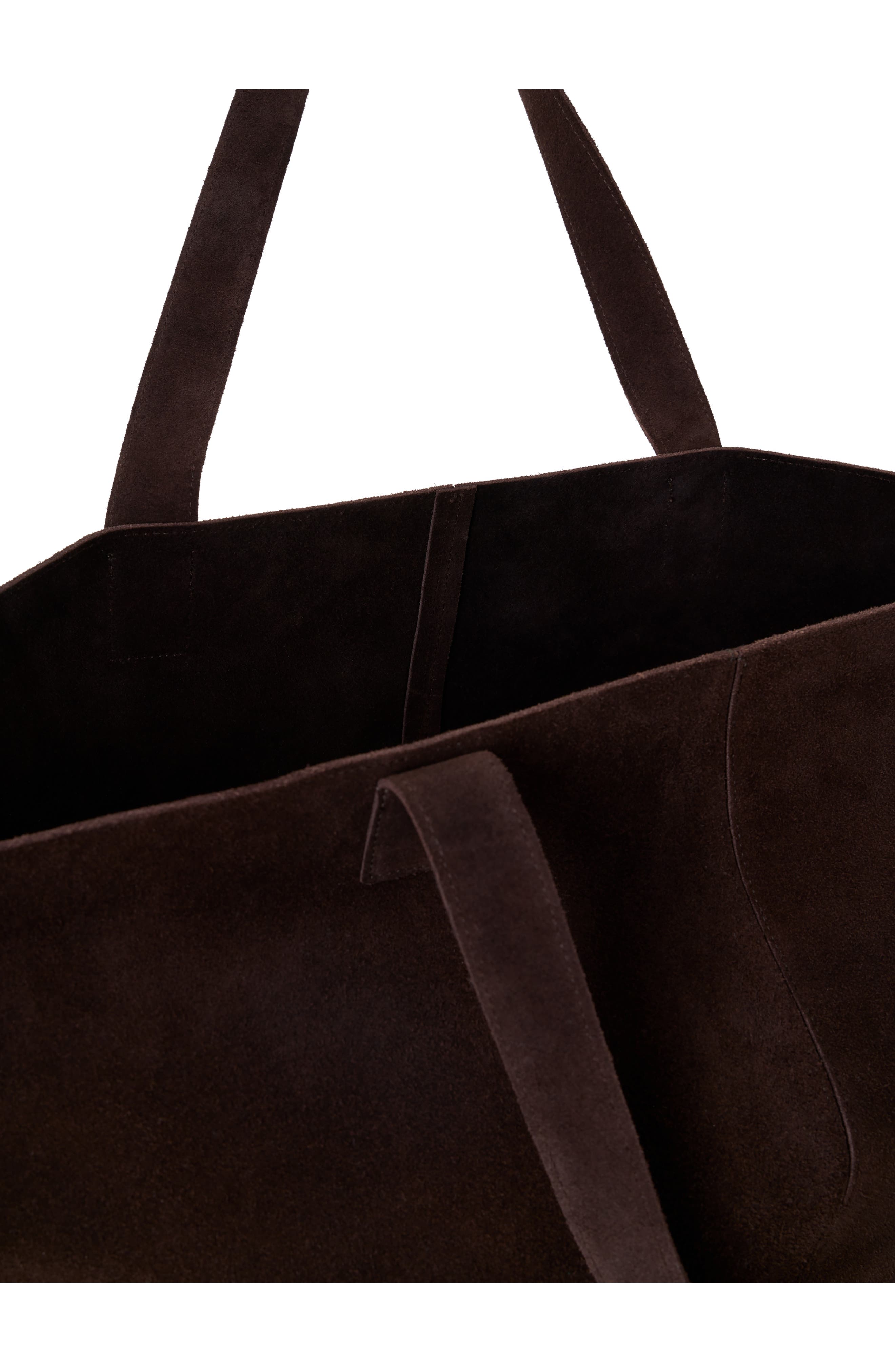 Medium AI Suede Convertible Shoulder Tote, Alternate, color, MOCCA