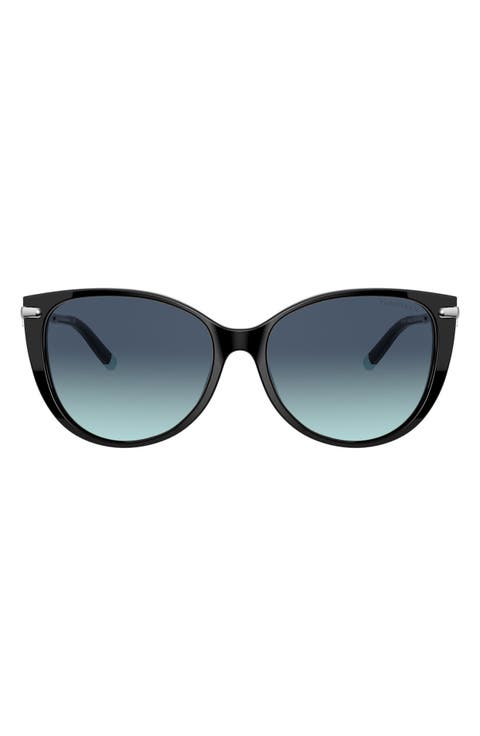 57mm Gradient Cat Eye Sunglasses