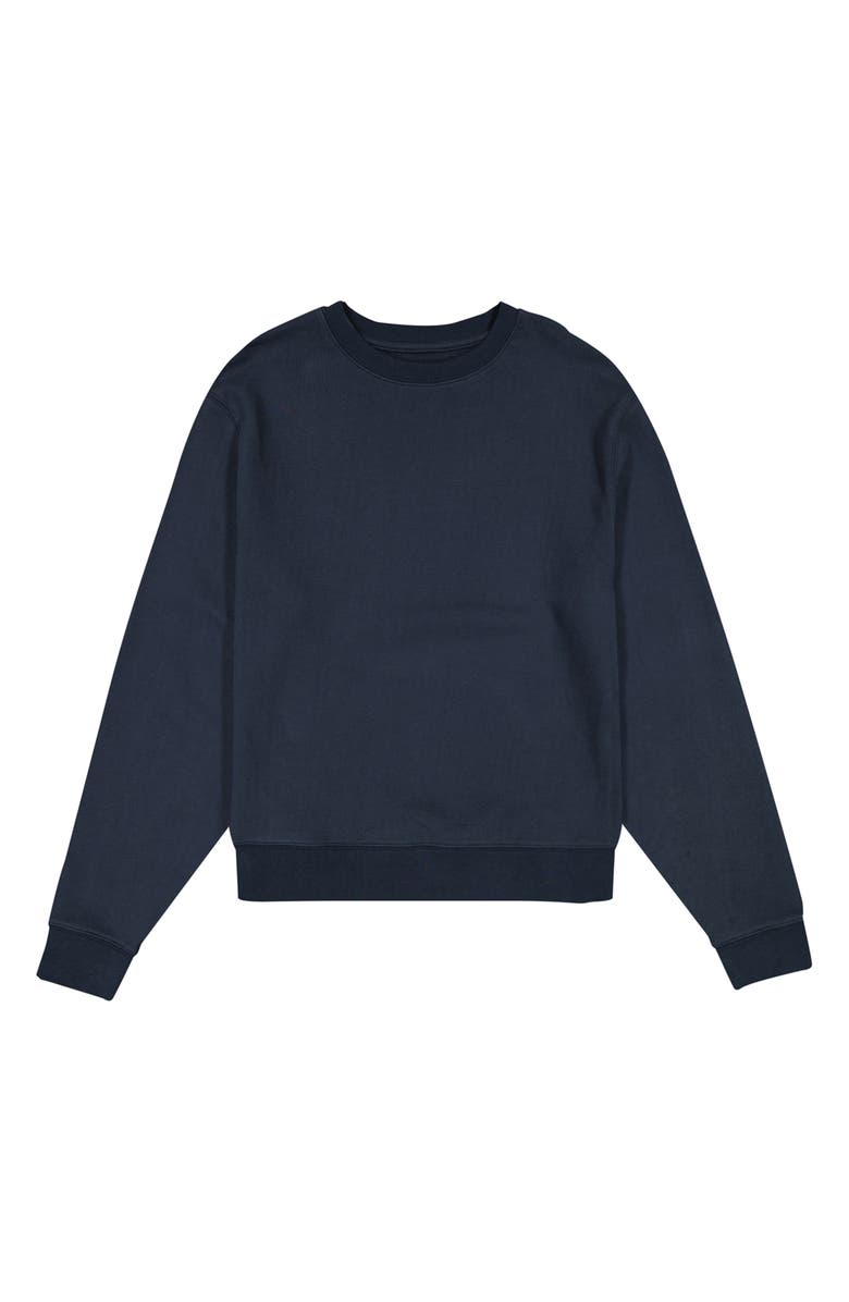 DL1961 Cotton Fleece Sweatshirt, Alternate, color, Classic Navy