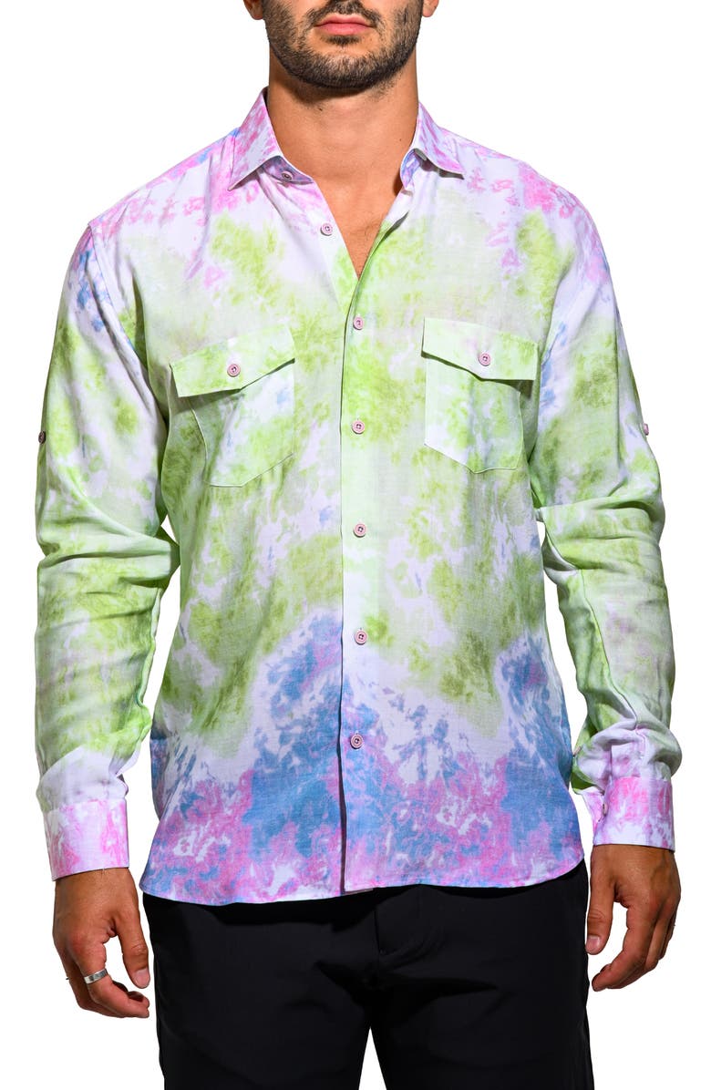 Maceoo Archimedes Resistance Contemporary Fit Button-Up Shirt, Main, color, Multi