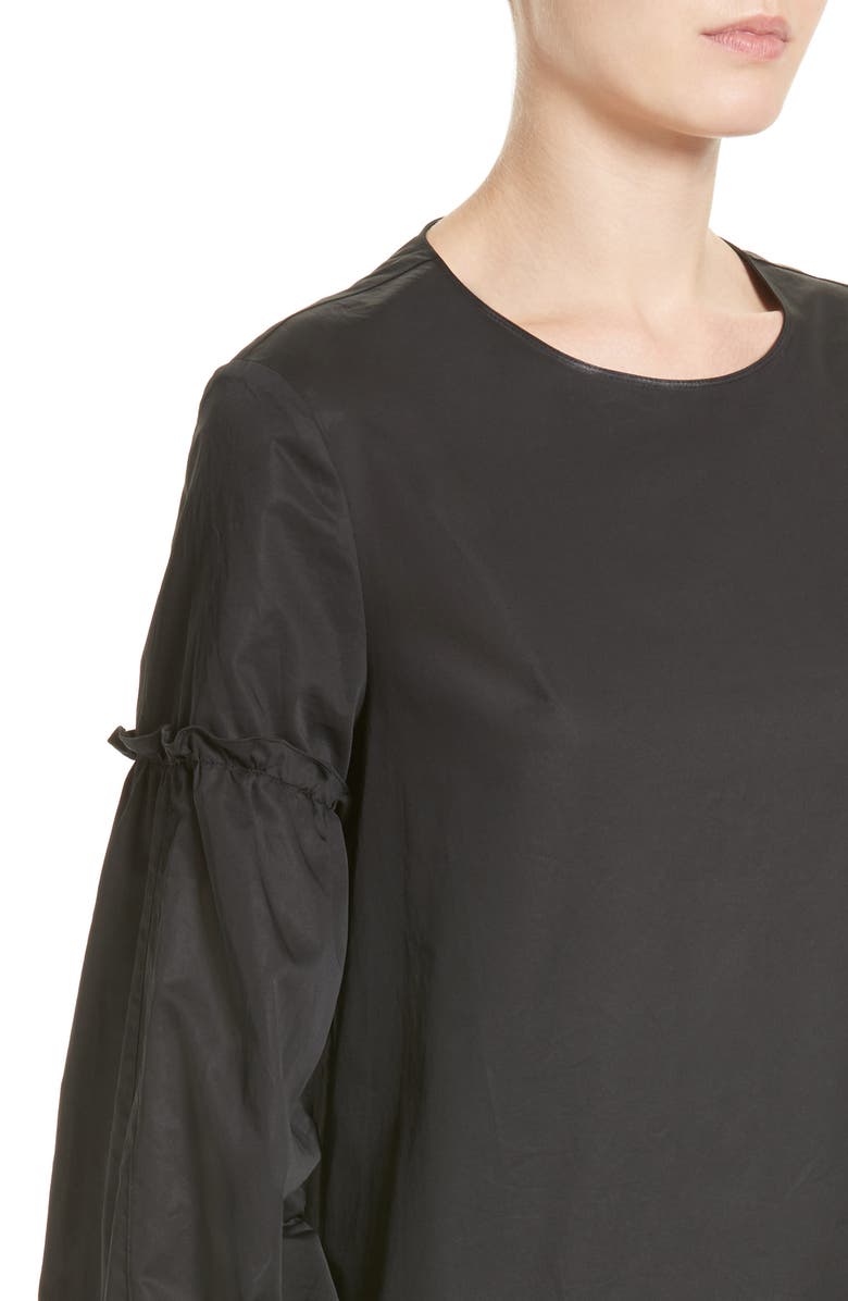 Tibi Satin Poplin Trapeze Dress, Alternate, color,