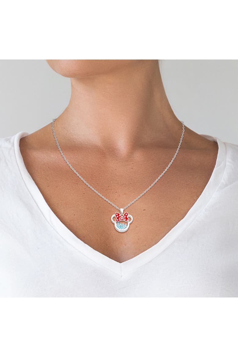 Silver Plated Birthstone Shaker Necklace, 18+2'', Alternate, color, Silver, white