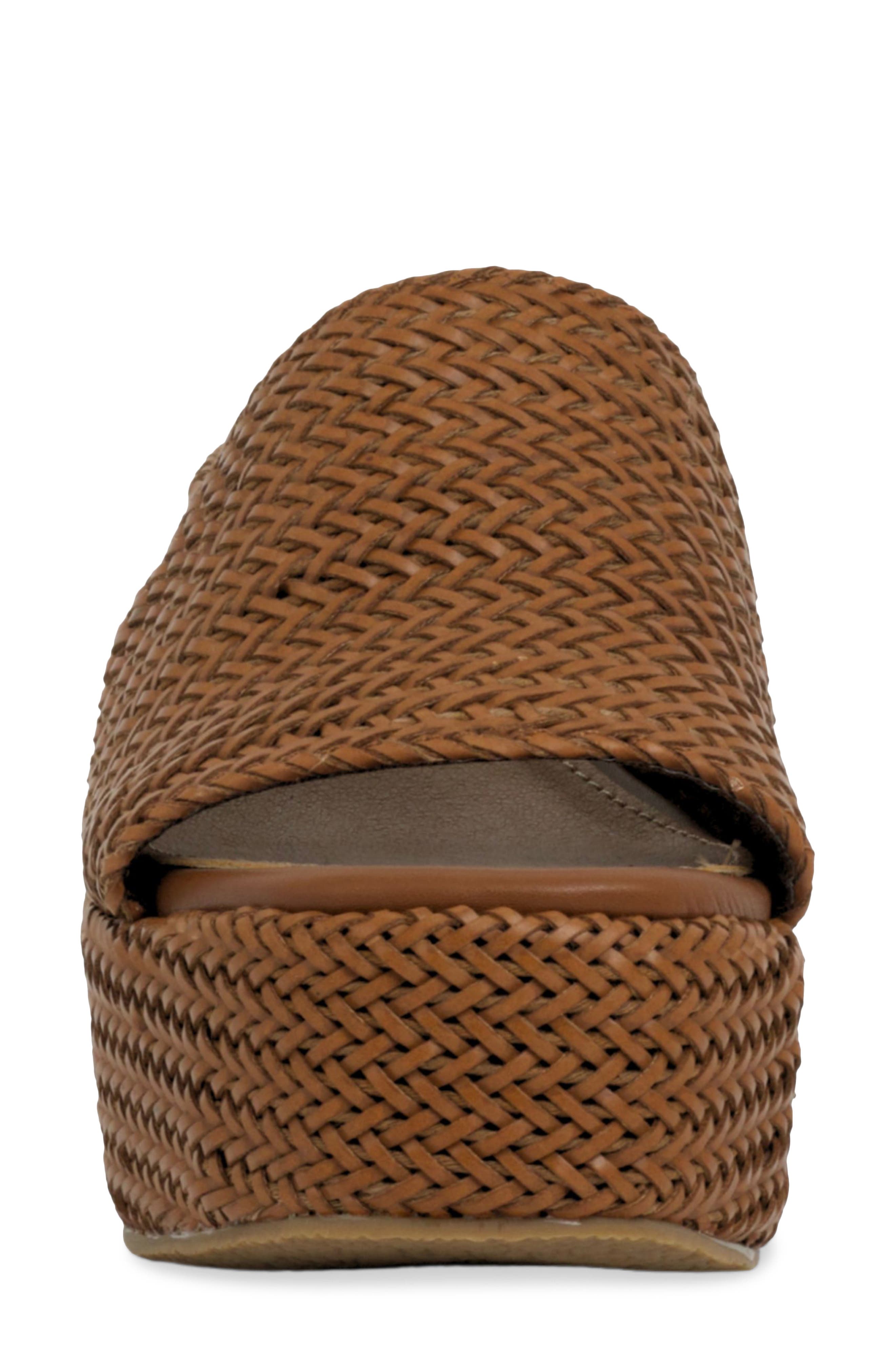 SHUSHOP Josie Platform Slide Sandal, Alternate, color, Tan