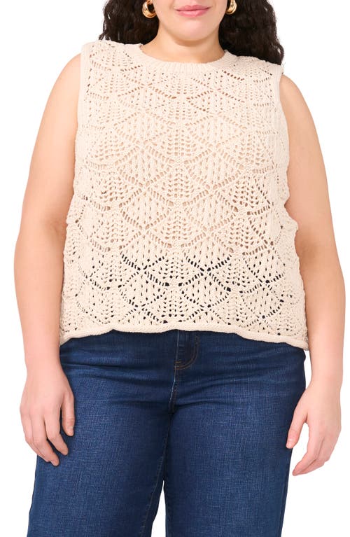 VINCE CAMUTO VINCE CAMUTO OPEN STITCH SLEEVELESS SWEATER