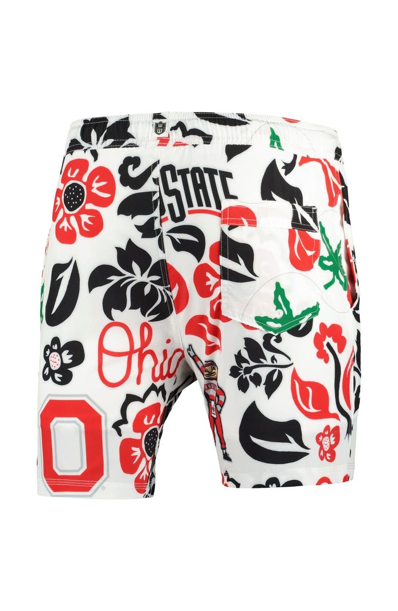 Wes & Willy Men's Wes & Willy  White Ohio State Buckeyes Vault Tech Swimming Trunks, Alternate, color, 