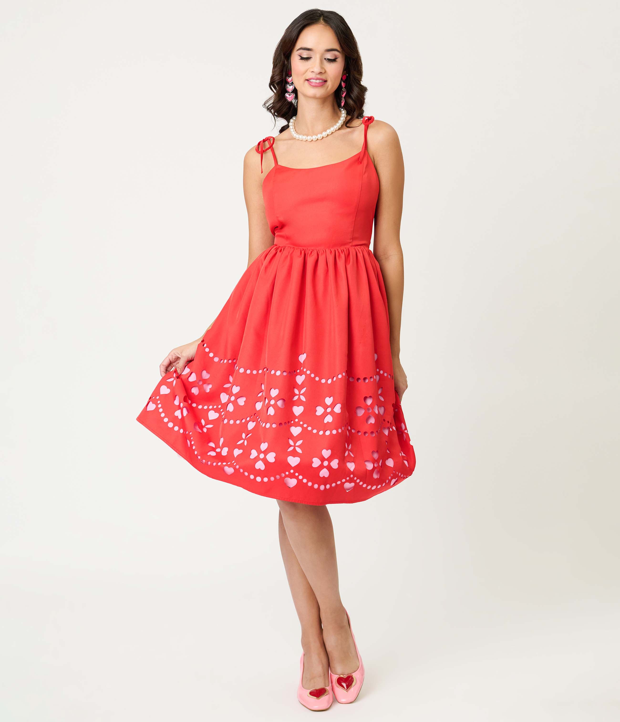 selected Red W/Pink Hearts