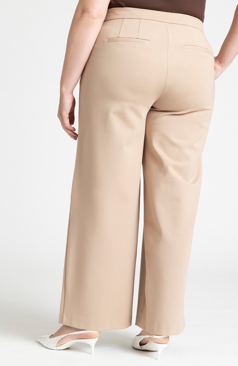 ELOQUII Stretch Wide Leg Pants, Alternate, color, 