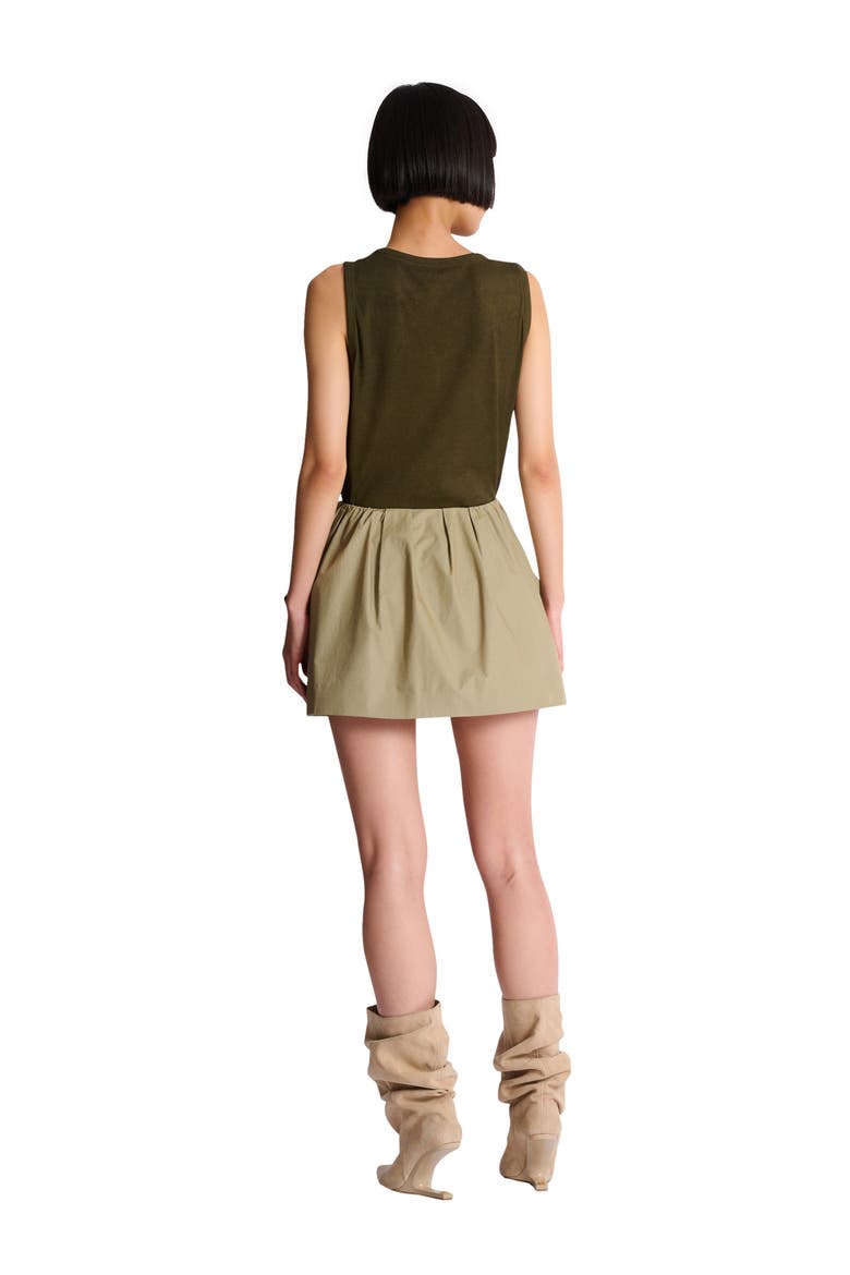 Cotton poplin balloon skirt, Alternate, color, green
