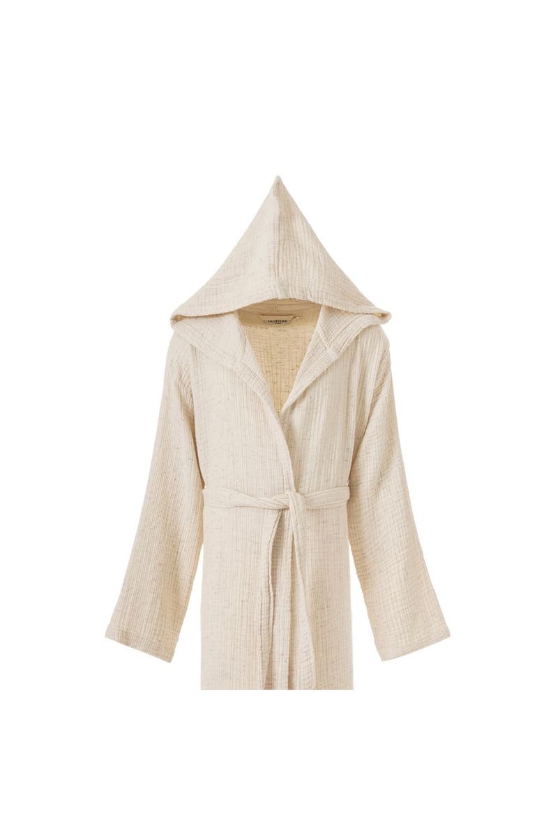 Olive & Linen Soho Supersoft Robe, Alternate, color, Ecru Black Dots - L/Xl