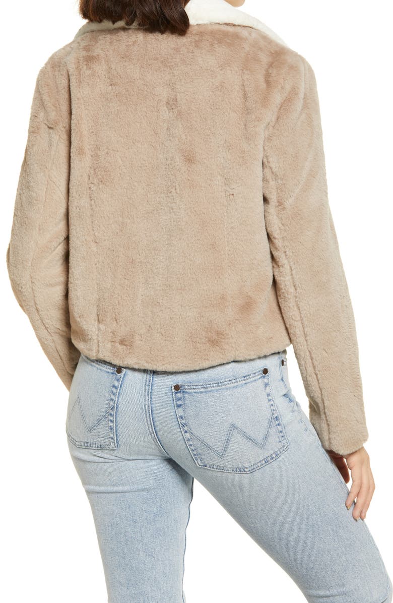 BLANKNYC Feel the Love Faux Fur Jacket, Alternate, color,