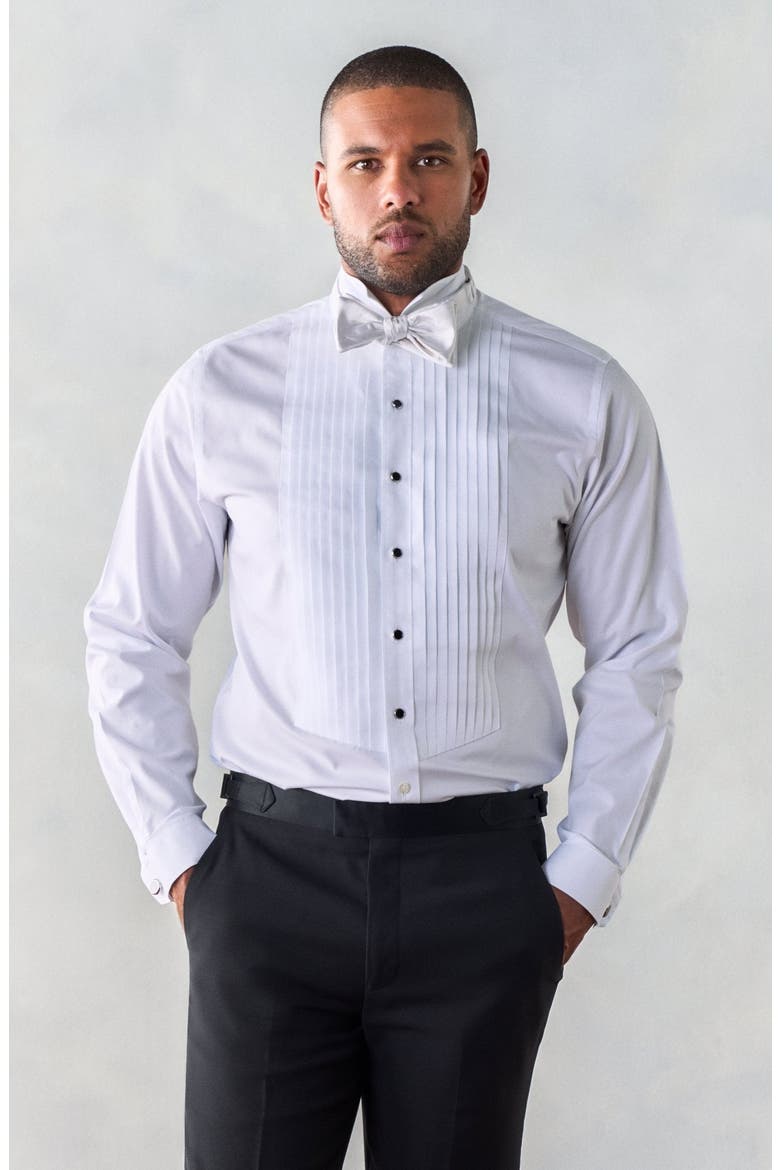 Classic Wing Tip Tuxedo Shirt, Main, color, White