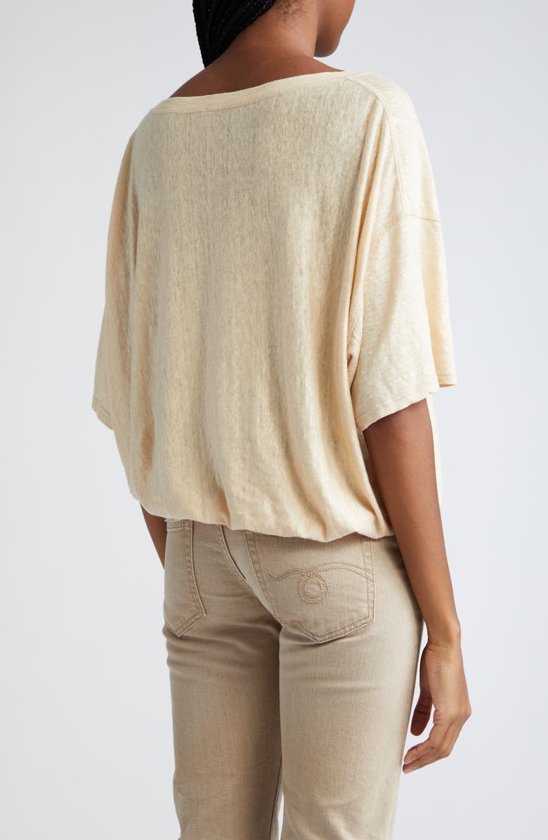 R13 Gathered Hem V-Neck T-Shirt, Alternate, color, 