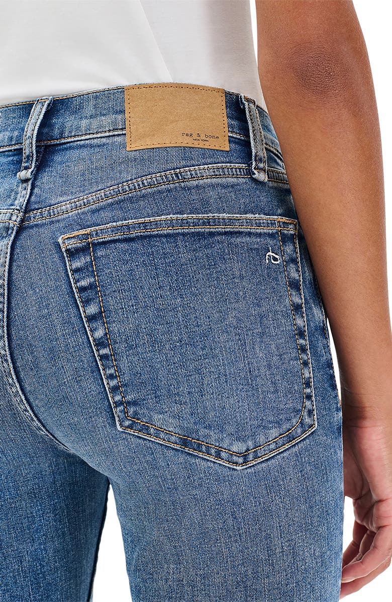 rag & bone Flexi Peyton Raw Hem Mid Rise Ankle Bootcut Jeans, Alternate, color, Woodstock