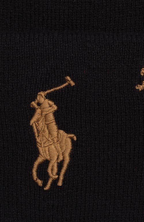 Polo Ralph Lauren Scripted Pony Beanie In Black