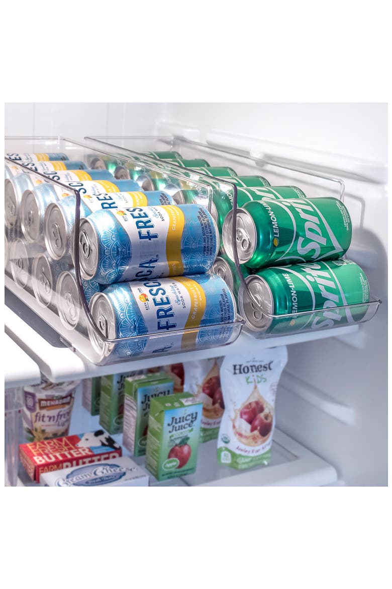 2-Pack Clear Fridge Soda Can Dispensers, Alternate, color, CLEAR