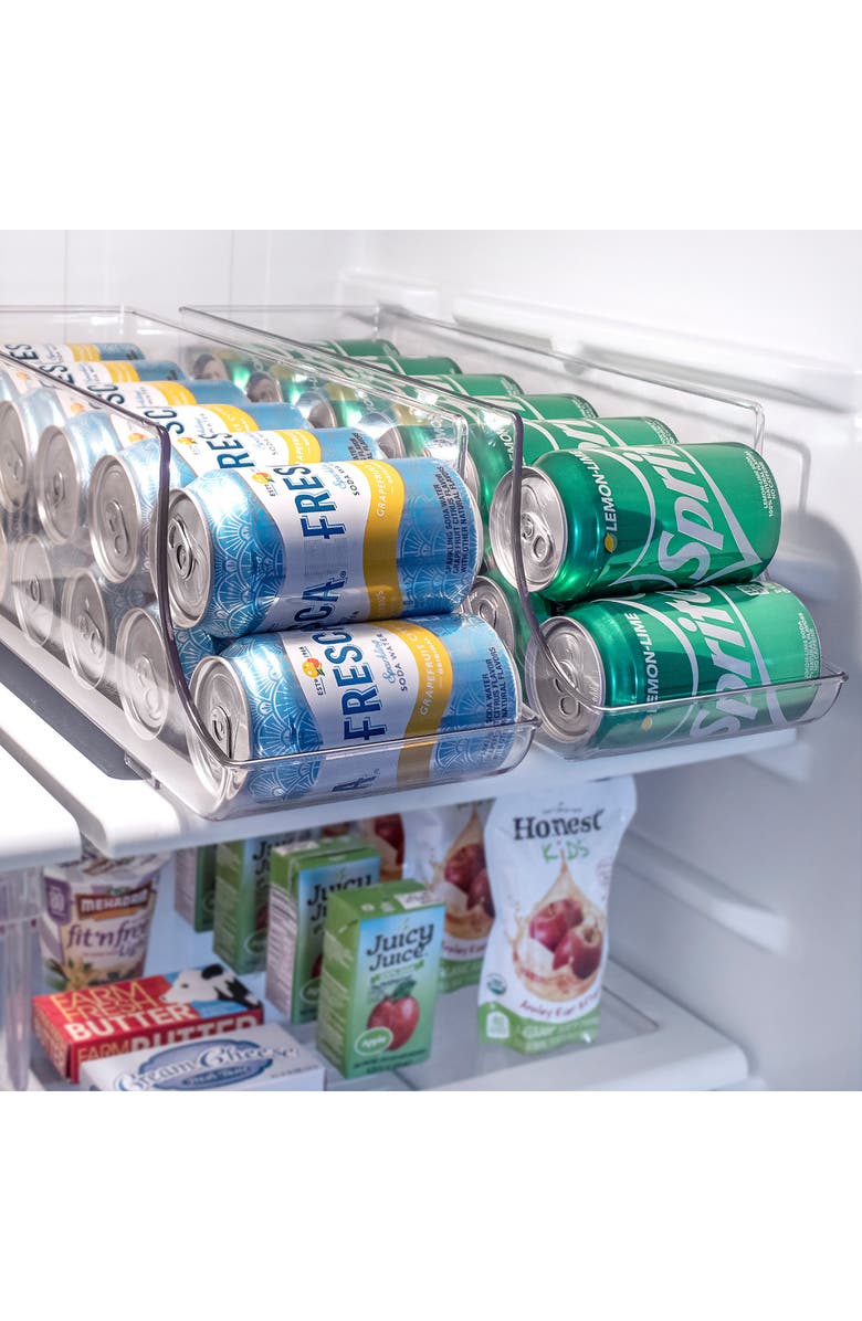 SORBUS 2-Pack Clear Fridge Soda Can Dispensers, Alternate, color, Clear