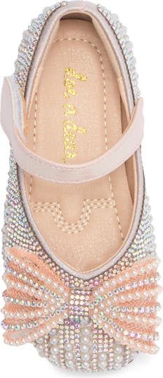Kids' Faux Pearl Embellished Mary Jane Flat