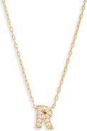 Nordstrom Pavé Cubic Zirconia Initial Necklace