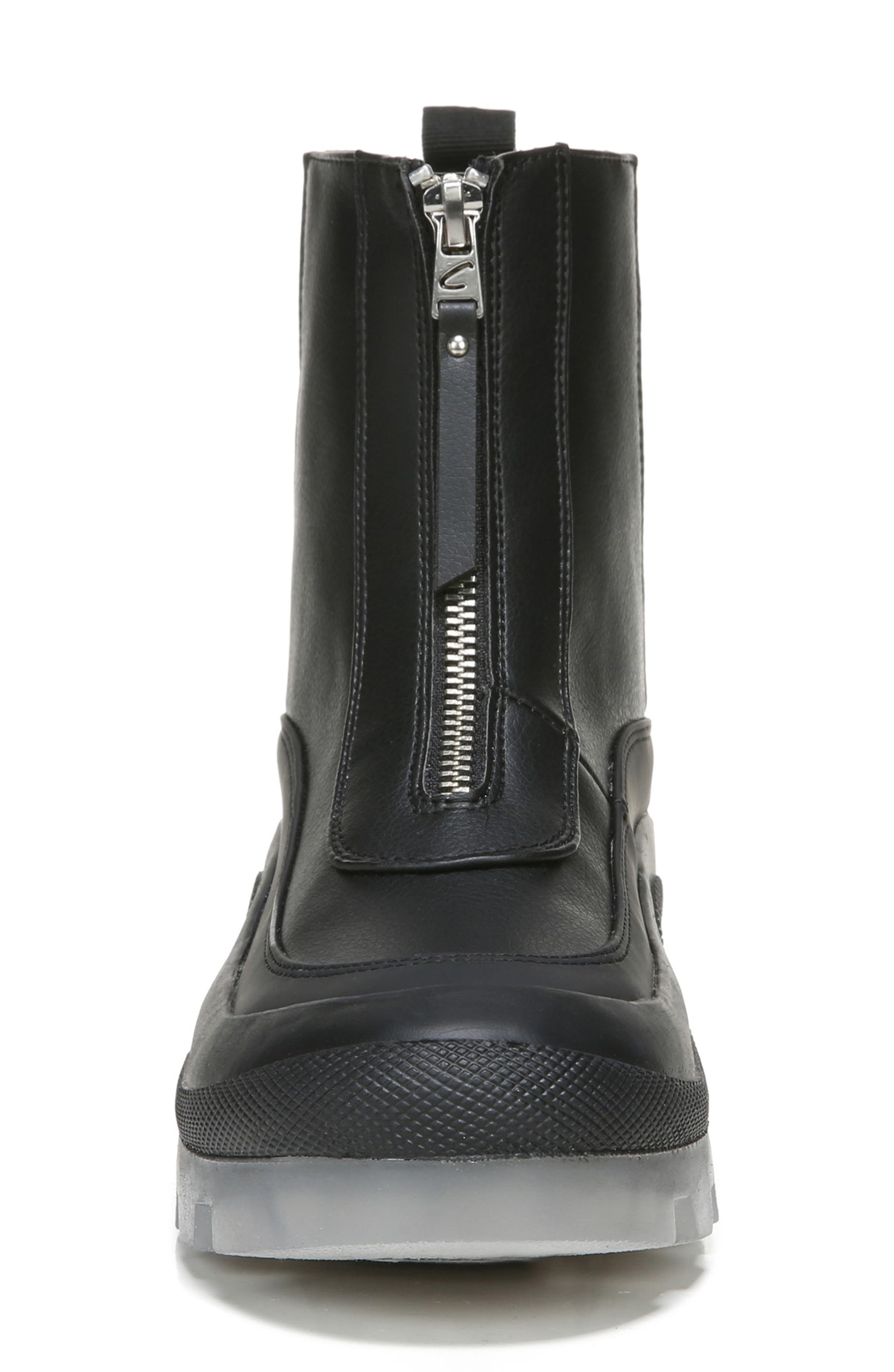 Circus NY by Sam Edelman Bethanie Zip Front Boot, Alternate, color, Black/ Clear