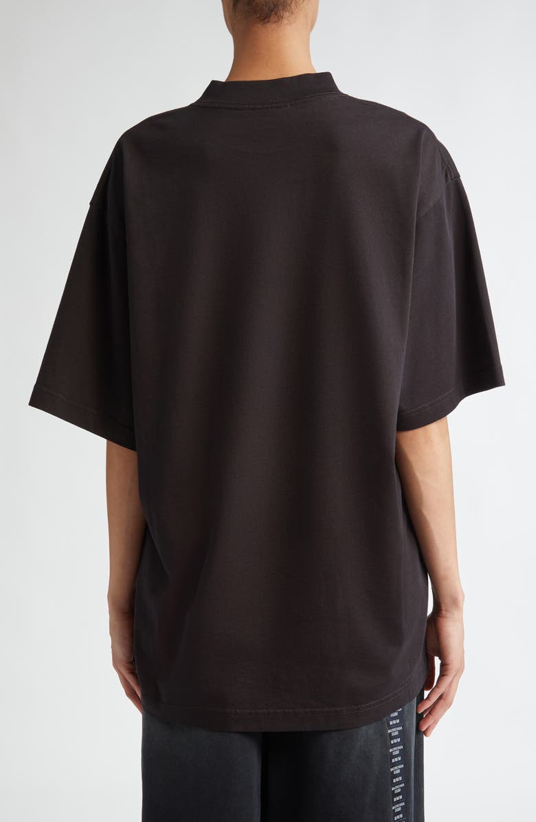 Balenciaga Beverly Hills Medium Fit Embroidered Cotton T-Shirt, Alternate, color, 