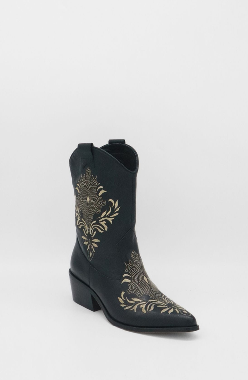 STIVALI NEW YORK Knox Cowboy Boots in Black  product