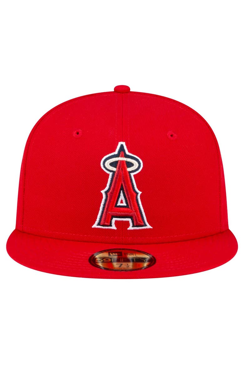 Men's New Era  Red Los Angeles Angels Game Authentic Collection On Field 59FIFTY Fitted Hat, Alternate, color, Red