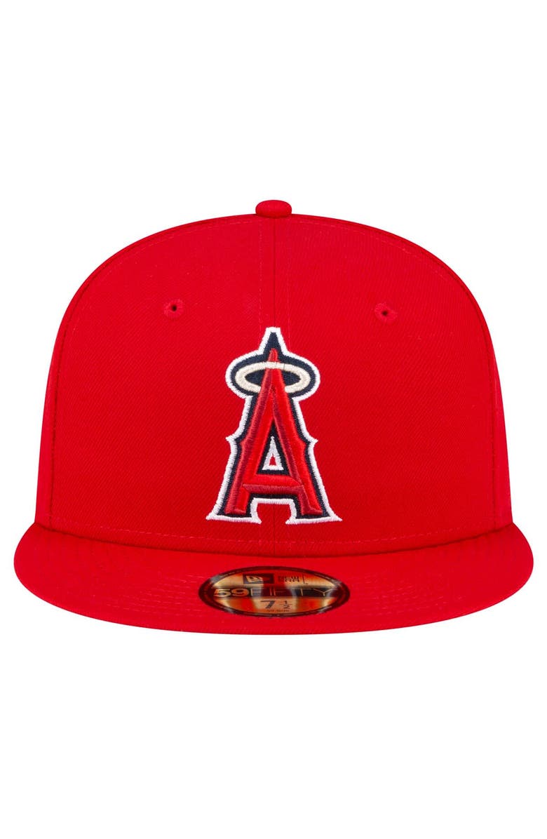 New Era Men's New Era Red Los Angeles Angels Game Authentic Collection On Field 59FIFTY Fitted Hat, Alternate, color, Red
