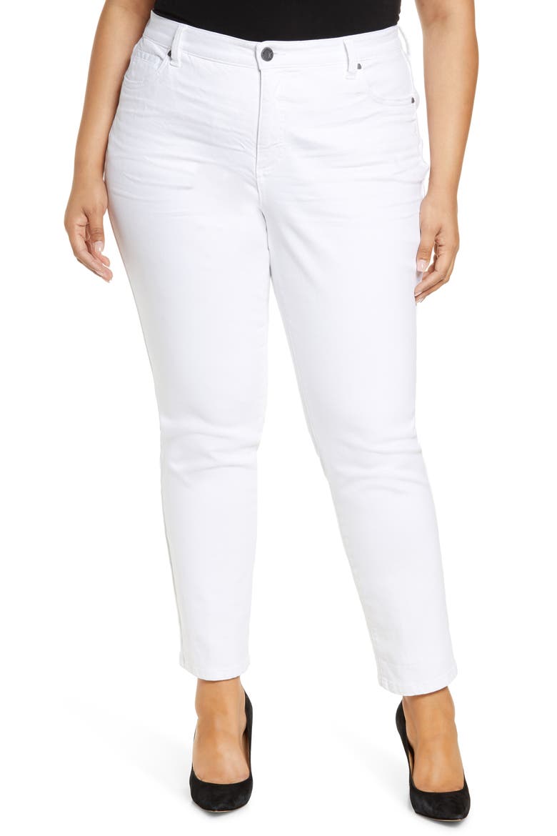Catherine Mid Rise Boyfriend Jeans, Main, color, OPTIC WHITE