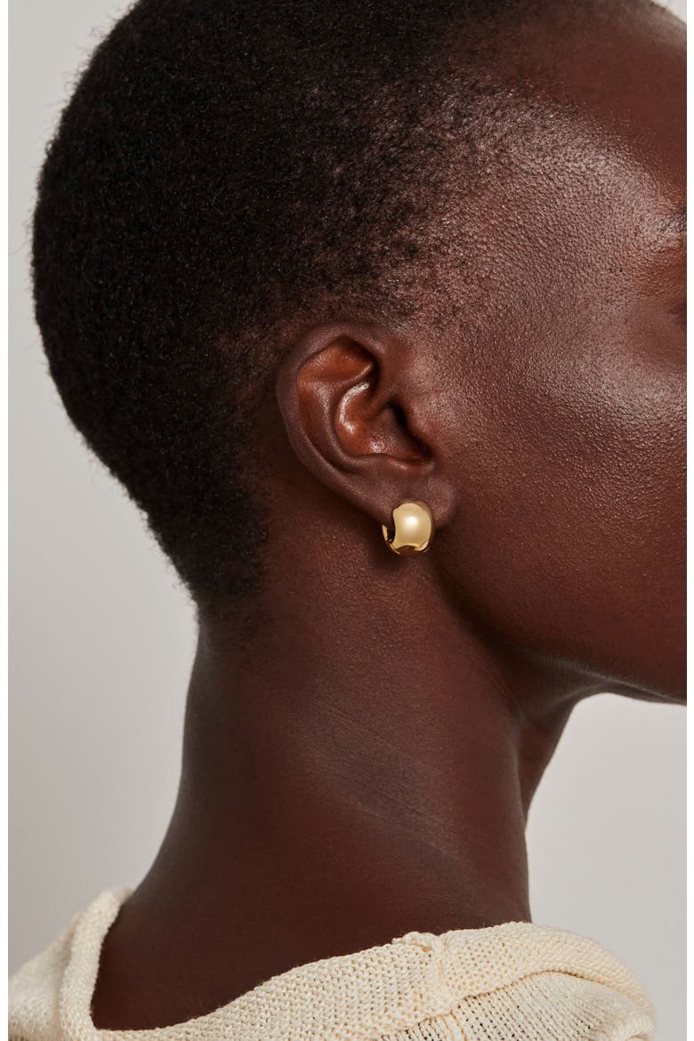 Mini Gemma Huggie Hoop Earrings, Alternate, color, HIGH POLISH GOLD