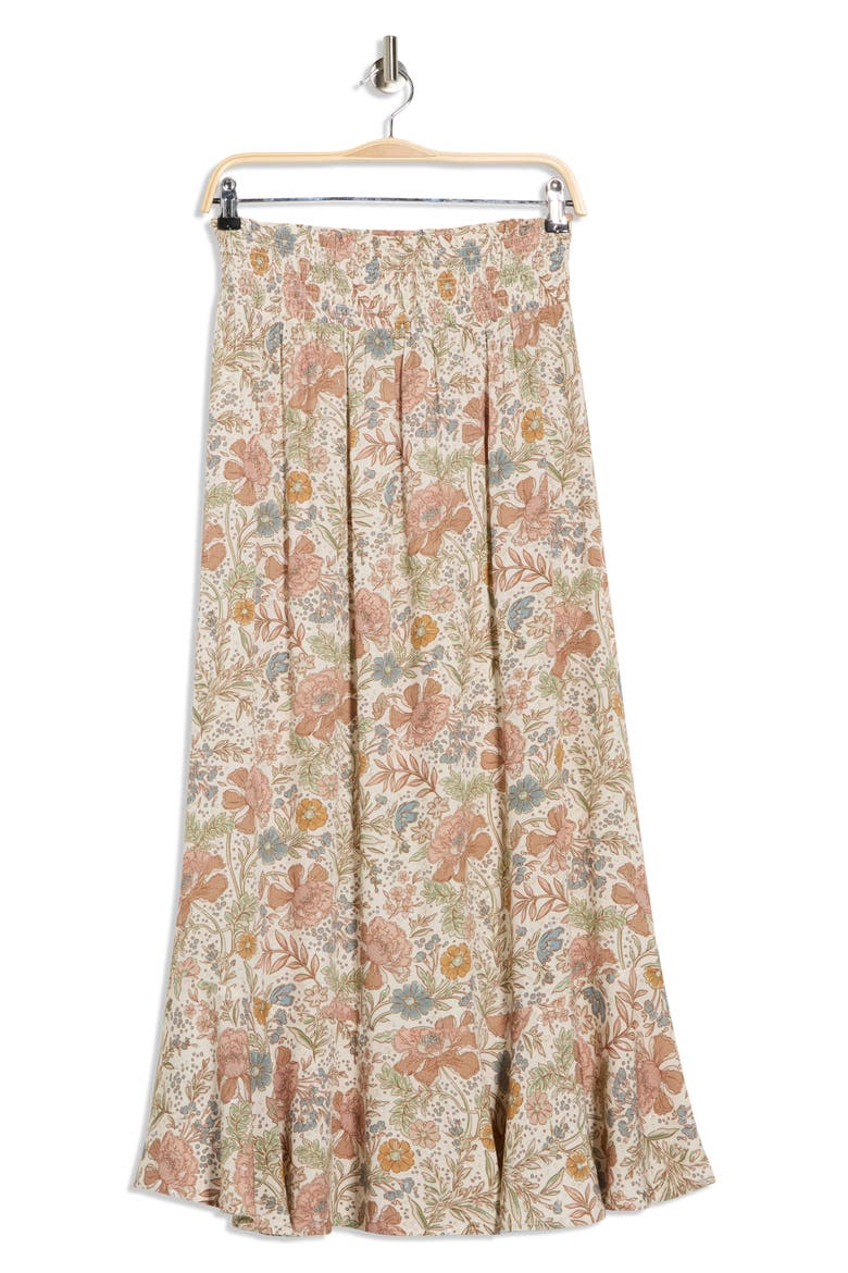 Pull-On Maxi Skirt, Alternate, color, OFF WHITE VINTAGE
