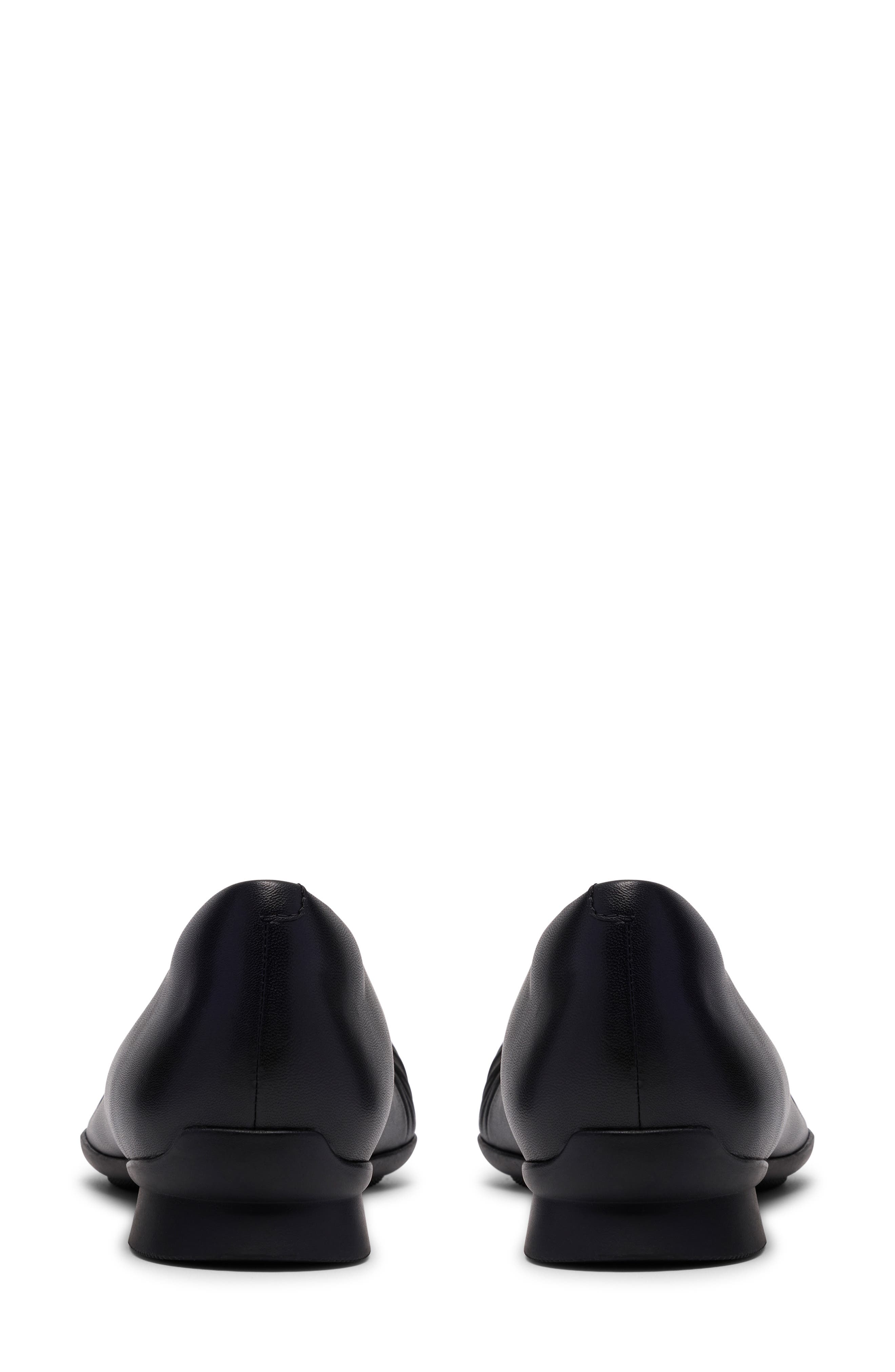 Clarks<sup>®</sup> Jazmynn Lo Ballet Flat - Wide Width Available, Alternate, color, Black Leather