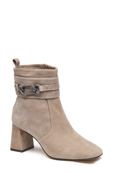 Whitney Chain Leather Bootie