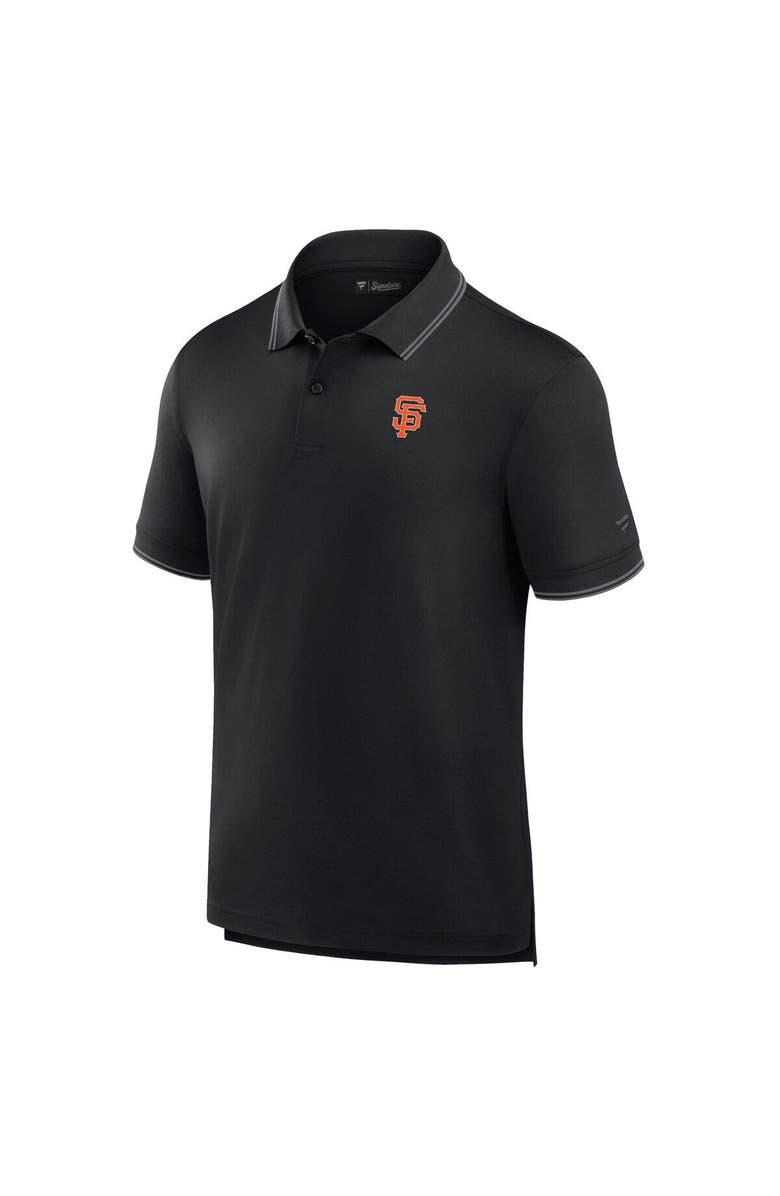 Fanatics Signature Men's Fanatics Signature Black San Francisco Giants Pique Polo Shirt, Alternate, color, Black
