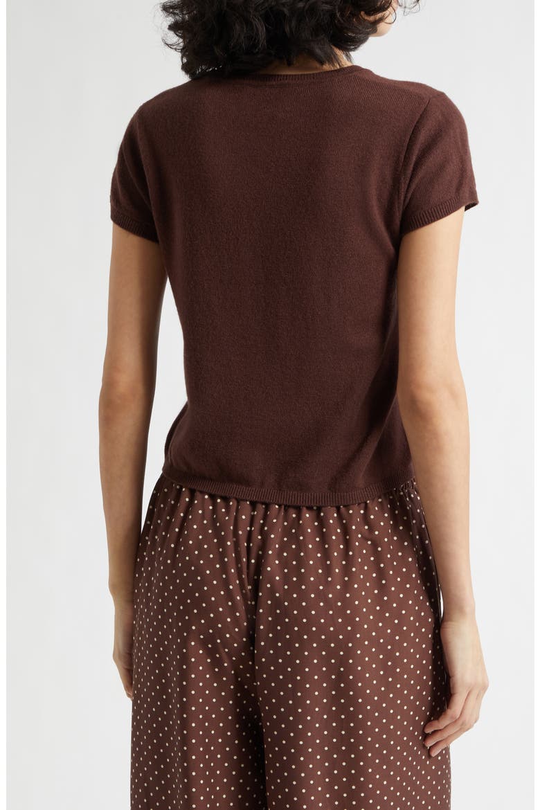 Freddie Knit Merino Wool & Cashmere T-Shirt, Alternate, color, CHOCOLATE