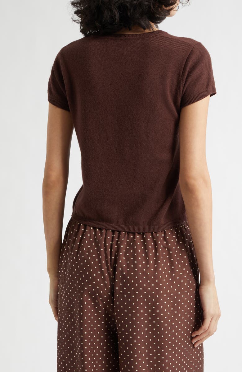 POSSE Freddie Knit Merino Wool & Cashmere T-Shirt, Alternate, color, Chocolate