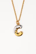 Zynnia Collective Two Tone Bubble Initial Necklace