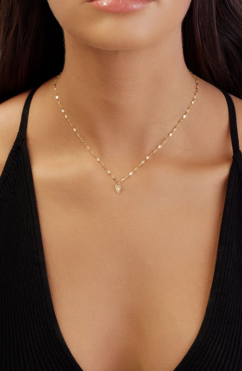 LANA Solo Mini Heart Diamond Pendant Necklace, Alternate, color, 