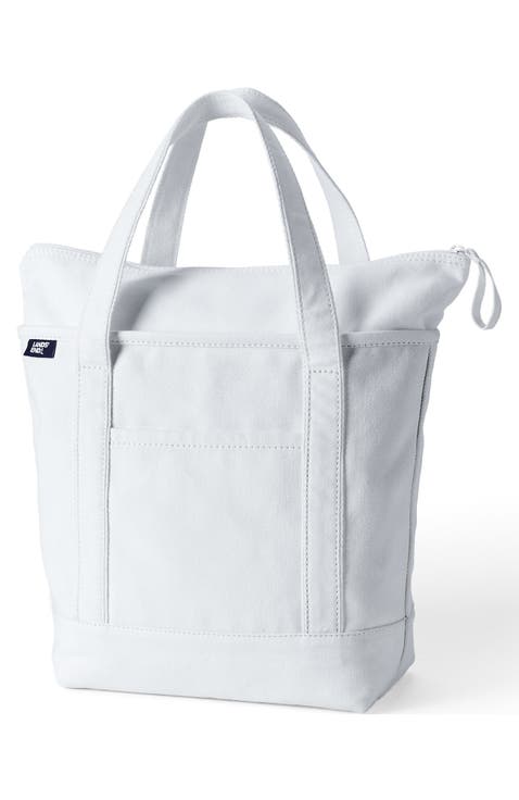 Zip Top Canvas Tote Bag