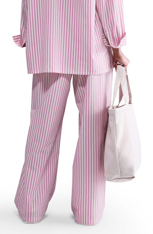 Nike Sportswear Stripe Poplin Pants In Pink