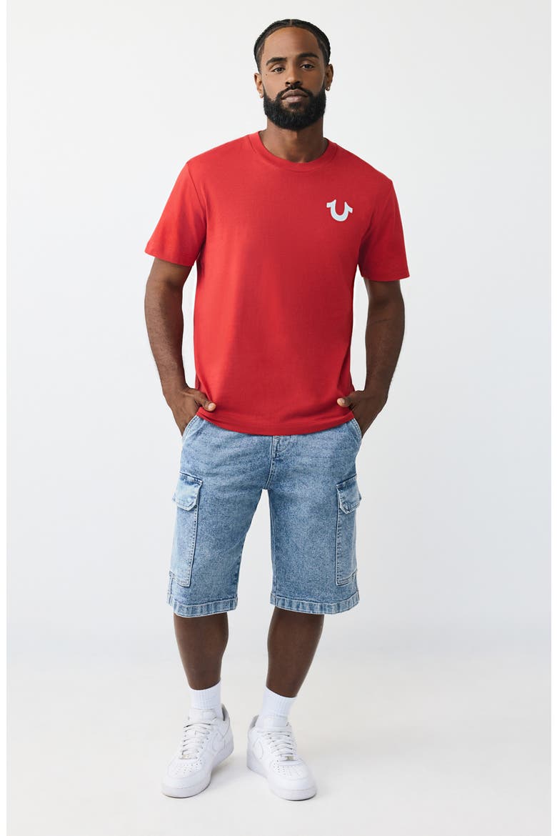 Baggy Cargo Shorts, Alternate, color, MEDIUM AVENTURINE BLUE WASH