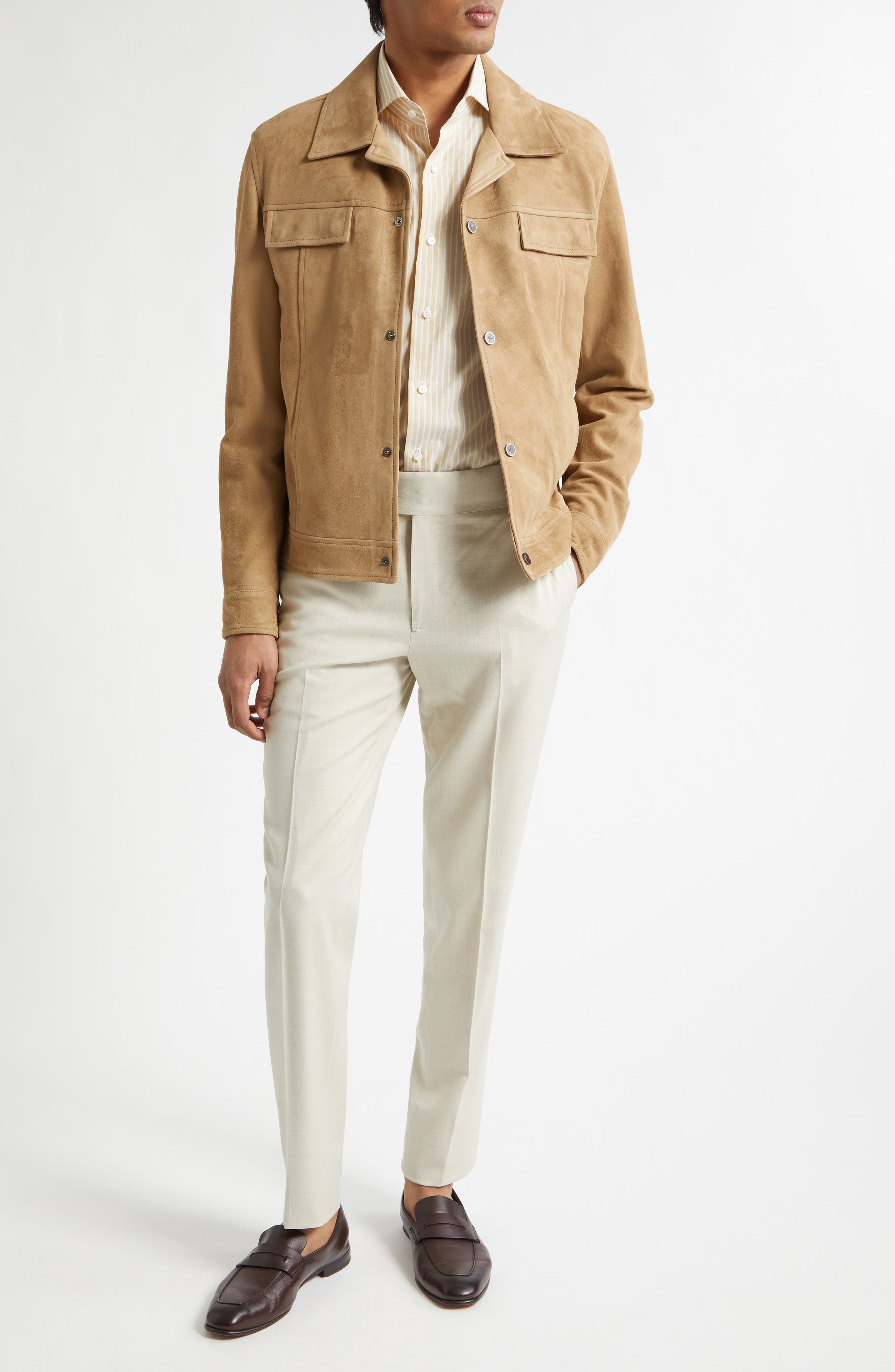 Amelio Aqua Lambskin Suede Jacket - image 2