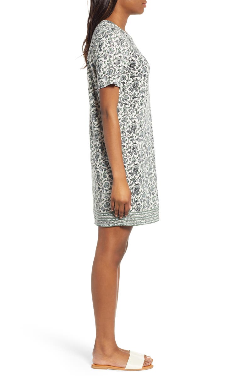 Lucky Brand Woodblock T-Shirt Dress, Alternate, color, 