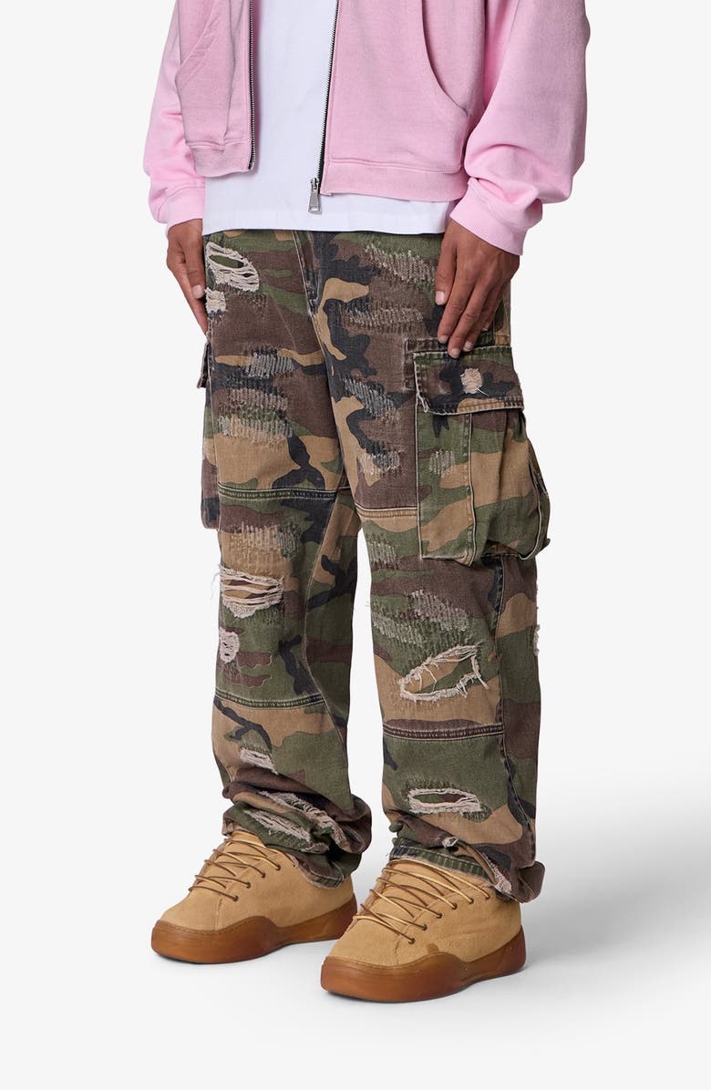 mnml Ultra Baggy Ripstop Cargo Pants, Alternate, color, Woodland Camo