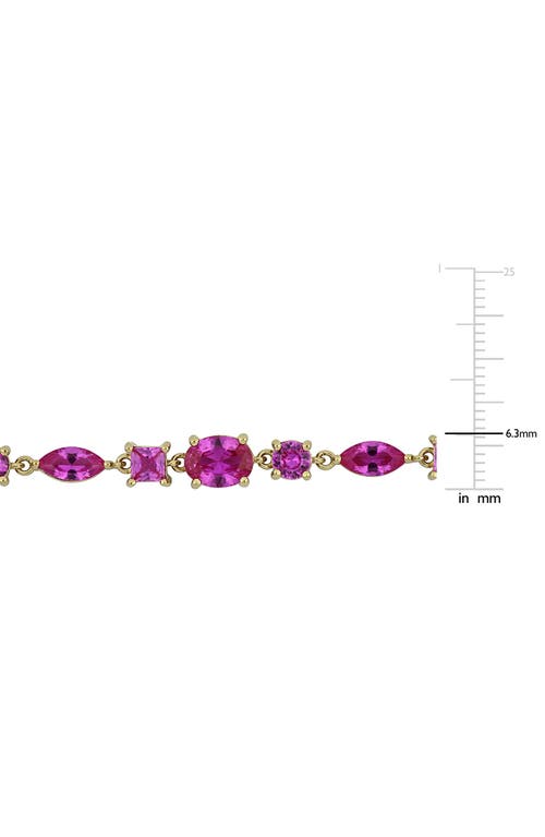 Delmar Lab Created Pink Sapphire Necklace In Pink