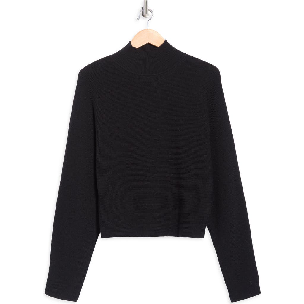 Ramy Brook Cassidy Mock Neck Wool Sweater In Black