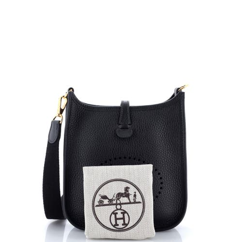 Pre-owned Hermes Hermes Evelyne Bag Gen Iii Clemence Tpm In Black