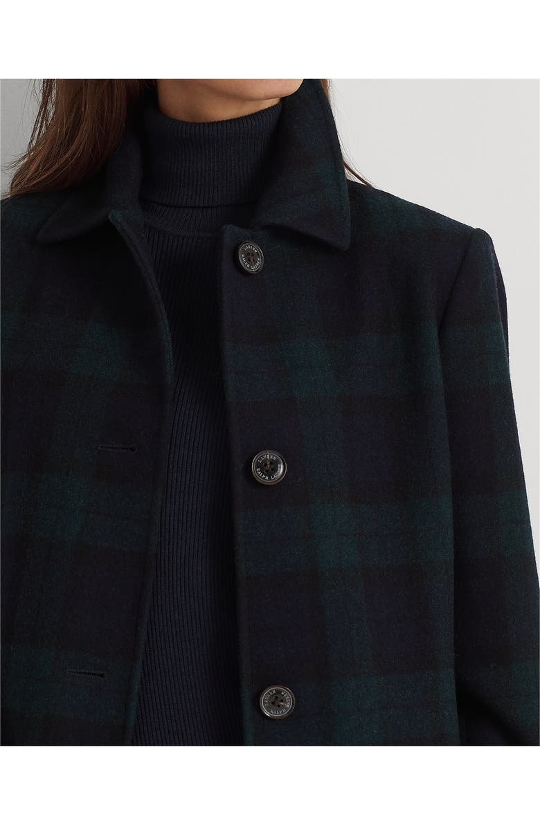 Lauren Ralph Lauren Plaid Wool Blend Coat, Alternate, color, 
