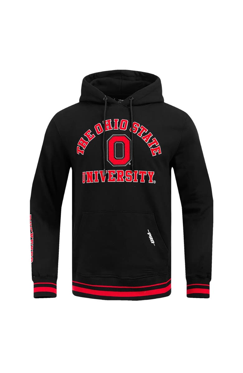 PRO STANDARD Men's Pro Standard Black Ohio State Buckeyes Classic Stacked Logo Fleece Pullover Hoodie, Alternate, color, 