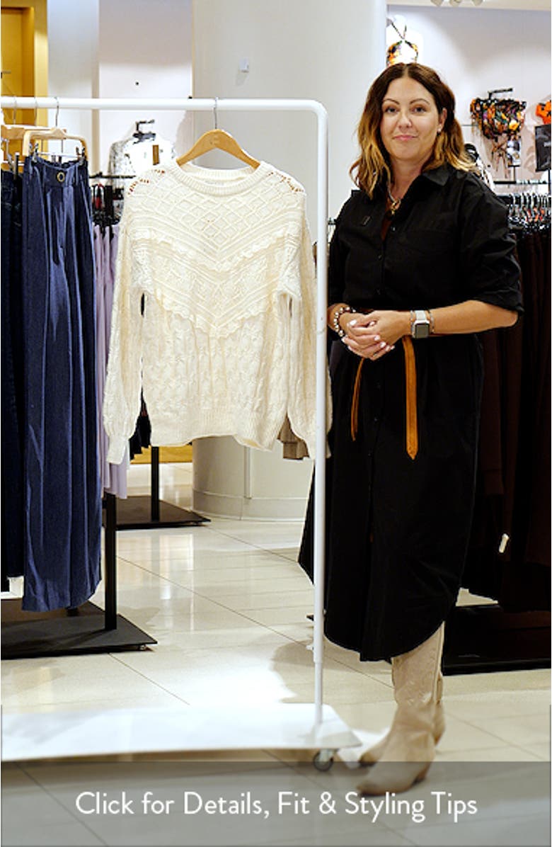 Pointelle Stitch Sweater, sales video thumbnail