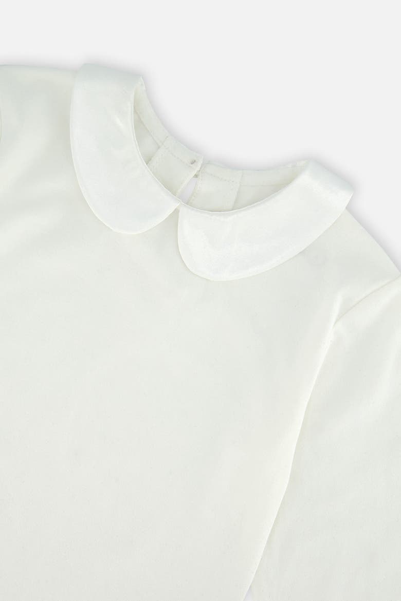 Peter Pan Collar Organic Cotton Long Sleeve T-Shirt, Alternate, color, Off-White